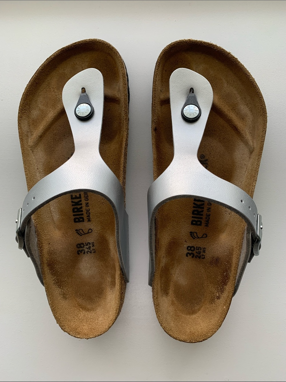 Birkenstock Gizeh Silver 7/38